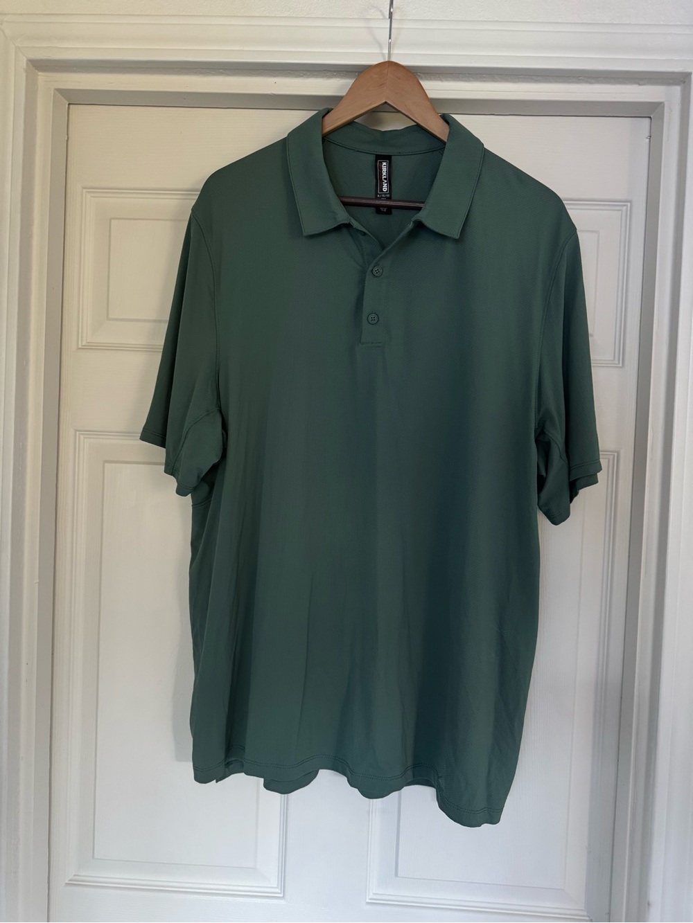 Kirkland Signature Sage Green Polo Shirt, Size XL
